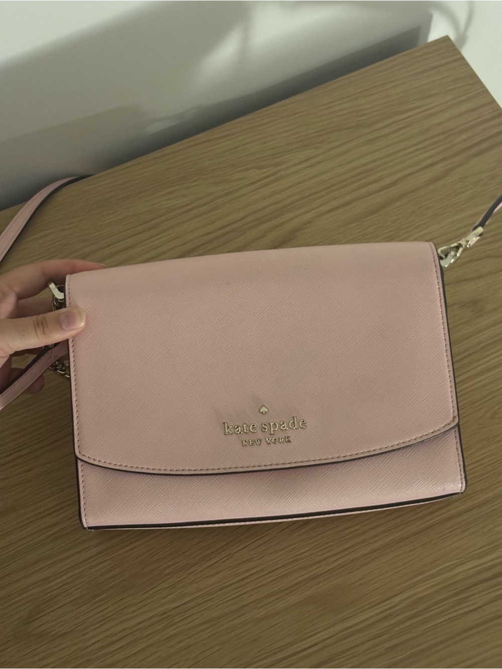 kate spade Blush Pink Leather Chain Shoulder Bag - Picture 2 of 4